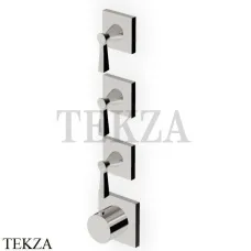 Zucchetti Bellagio Термостат для душа, 3 выхода, внешняя часть ZB2803.C8, nickel глянец