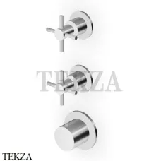 Zucchetti Helm Термостат для душа на 2 потока, внешняя часть ZHM802.X, нержавеющая сталь brushed