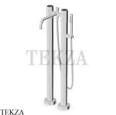 Zucchetti Savoir Смеситель для ванны напольный, внешняя часть ZSV275.CN, хром глянец-черный