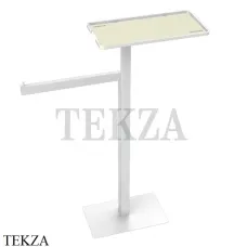 Boheme Q Стойка напольная с полкой и полотенцедержателем 10952-MW, matt white