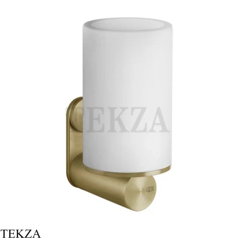 Gessi 316 ACCESSORIES Стакан для зубных щеток настенный, композит белый 54707-727, Brushed Brass PVD