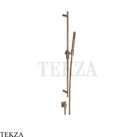 Gessi Incastri Штанга в комплекте с душевой лейкой и выводом воды 75040-708, медь Brushed