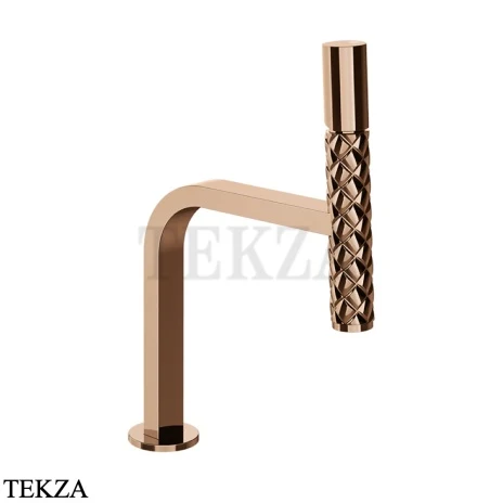 Gessi Pelle Tresse Смеситель для раковины, с донным клапаном 78551-030, Copper PVD
