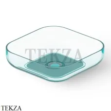 Dea Design Washbasins Раковина настольная 40х40 Glasstech DD9102 400 R8, Lake Water Blue R8