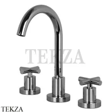 FIMA Carlo Frattini Maxima Смеситель для раковины, с гарнитуром, F5301WCN, Black chrome