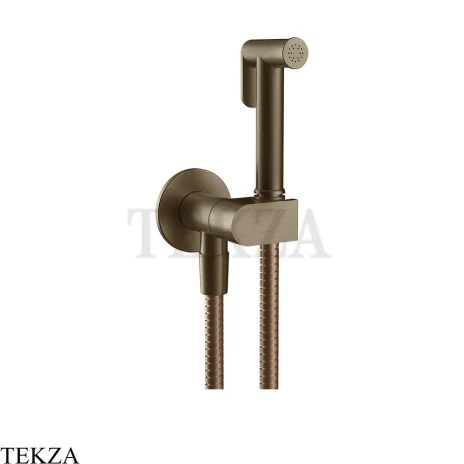 Gessi Гигиенический душ с запорным узлом, выводом воды и держателем 45126-761, бронза Coffee