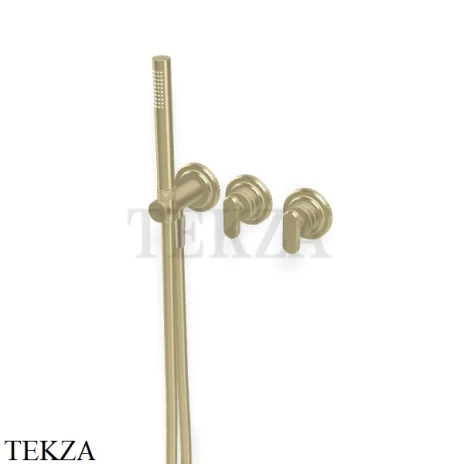 FIMA Carlo Frattini Park Line Смеситель для душа с гарнитуром, внешняя часть F1319WX8HS, Brushed Champagne