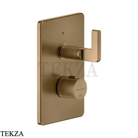 Gessi INCISO SHOWER Термостатический смеситель, 2 потока, внешняя часть 58134-791, Deep Bronze Br. PVD