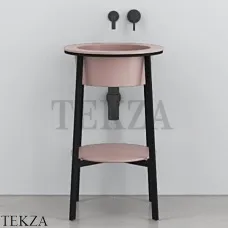 CIELO CATINO TONDO Консоль с керамической раковиной, Cipria-черный