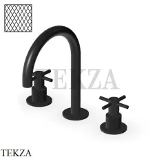 Zucchetti Helm Diagonal Смеситель для раковины, без донного клапана ZHM515.XP81G3, brushed total black PVD