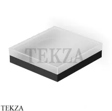Zucchetti Aguablu Мыльница настенная из матового стекла ZAD710.P81, brushed total black PVD