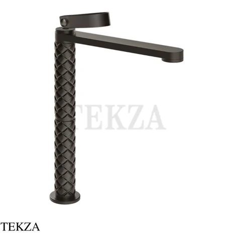 Gessi Pelle Laccetto Смеситель для раковины высокий, с донным клапаном, 78353-707, Black Metal Br. PVD