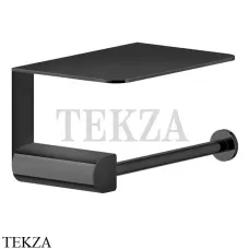 Gessi RILIEVO Держатель для туалетной бумаги с крышкой-полкой 59449-706, Black Metal