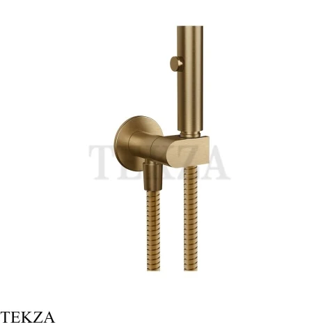 Gessi Гигиенический душ с запорным узлом, выводом воды и держателем 45124-791, бронза Deep