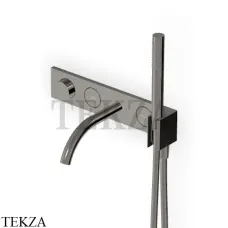 Zucchetti Hoop Термостат для ванны с гарнитуром, внешняя часть ZHO786.C50, metal black