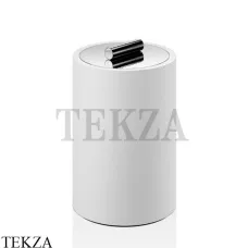 Decor Walther Stone White DMD L Баночка большая для ватных дисков и палочек 0971454, белый матовый-хром глянец
