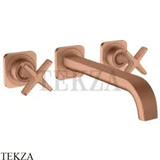 Axor Citterio E Смеситель для раковины на 3 отверстия, внешняя часть 36107310, Brushed Red Gold