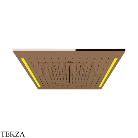 Gessi COLOUR Накладная душевая панель 500х500, 4 функции 57977-030, Copper PVD