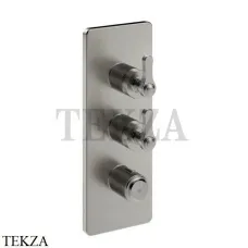 Gessi VENTI20 Термостат для душа, 2 поток, внешняя часть 65200-149, Finox Br. Nickel