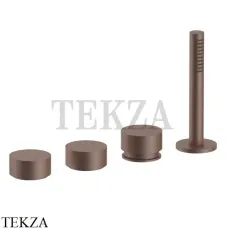 Fantini AF/21 Смеситель на борт ванны, традиционный, с гарнитуром 27P9A267, Matt Copper PVD