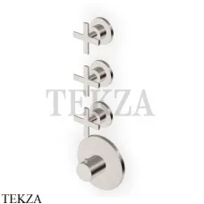 Zucchetti Gill Термостат для душа, 3 потока, внешняя часть ZGL5661.C3, brushed nickel