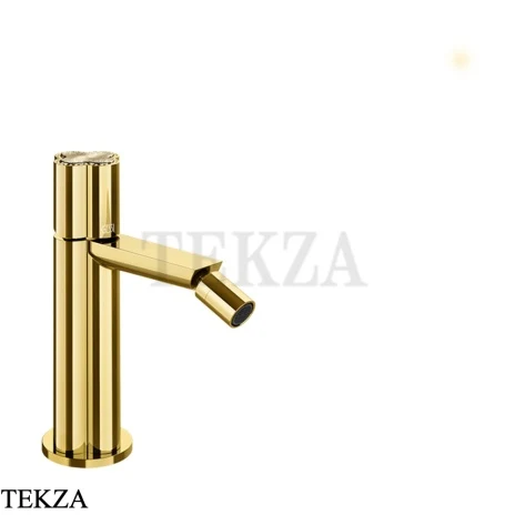 Gessi Ludovica Смеситель для биде crystals, с донным клапаном 76367-246, золото глянец