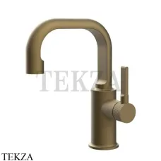 Gessi INCISO Смеситель для раковины ручка сбоку, без гарнитура 58009-713, Antique Brass