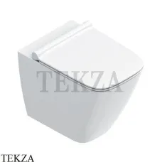 Catalano Green Унитаз приставной без ободка, торнадо Silentech, сиденье микролифт 0412350001, белый глянец