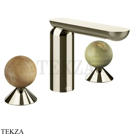 Gessi Perle Смеситель для раковины на 3 отв., без гарнитура 74355-720, никель глянец