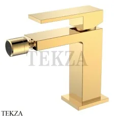 Boheme Qubic Смеситель для биде однорычажный, без гарнитура 476-G, Золото глянец