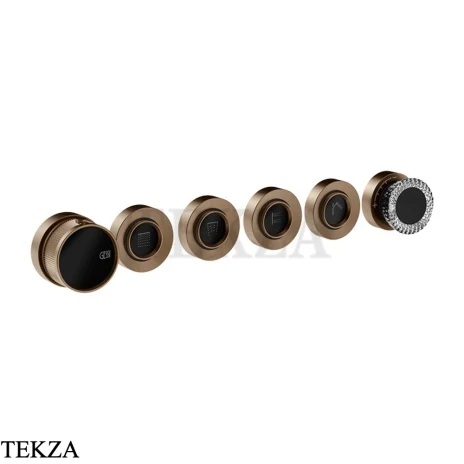Gessi Perle Термостат для душа на 4 потока, внешняя часть 74736-761, бронза Coffee