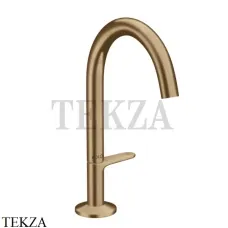 Axor ONE Смеситель для раковины Select 170, гарнитур Push‑Open 48020140, Brushed Bronze