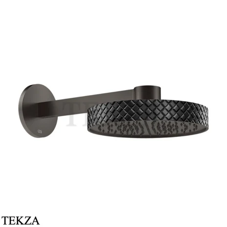 Gessi Pelle Tresse Верхняя лейка с кронштейном D30,5 см, 78249-440, Nero/ Black Metal Br. PVD