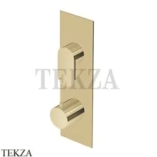 Zucchetti Octo Термостат для душа на 2 потока, внешняя часть ZOC646.P31, brushed british gold PVD