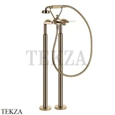 Gessi VENTI20 Смеситель для ванны напольный с гарнитуром 65128-735, Warm Bronze PVD