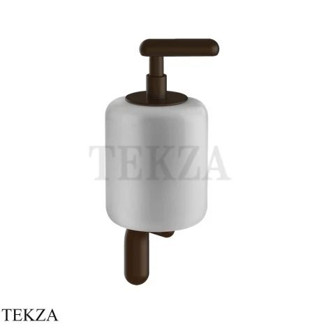 Gessi Goccia Дозатор для жидкого мыла, белая керамика 38013-845, Dark Bronze