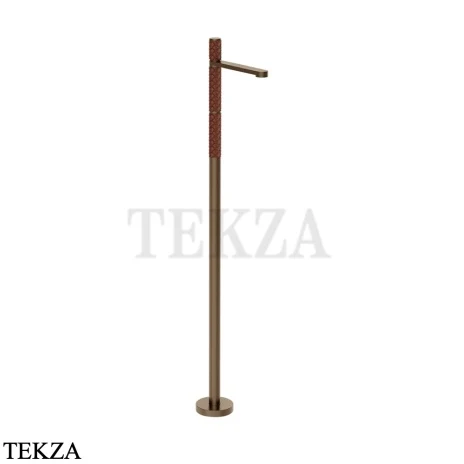 Gessi Pelle Tresse Смеситель для раковины напольный, внешняя часть 78295-447, Red Cherry/ Coffee Bronze Br. PVD