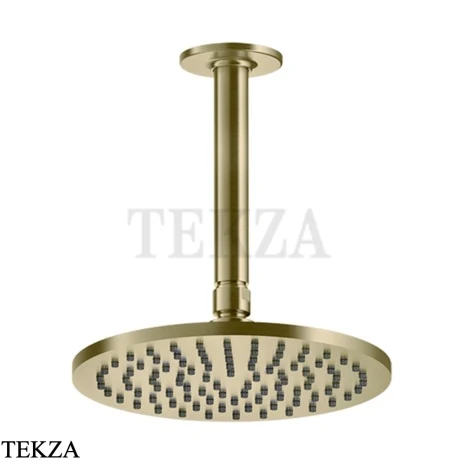 Gessi INCISO SHOWER Верхняя душевая лейка с кронштейном 58152-727, Brushed Brass PVD