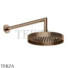 Gessi Inverso Diamantato Верхняя лейка с кронштейном D21,8 см 63448-030, Copper глянец