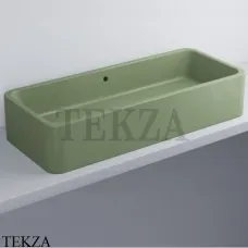 Cielo SHUI Раковина накладная прямоугольная 100, с переливом SHLAA10020 AG, Agave