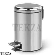 Decor Walther BASIC TE 35 Ведро с крышкой и педалью 0615770, хром глянец
