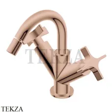Ritmonio Diametro35 Cross Смеситель для биде, двухвентильный PR53BB202 F36, Frosted Rose Gold