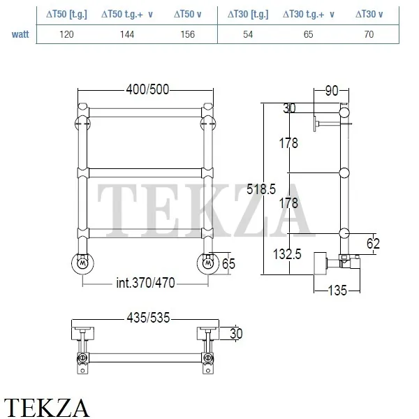 Margaroli SOLE 440-47-3 Полотенцесушитель для ГВС 4404703CRN, хром глянец