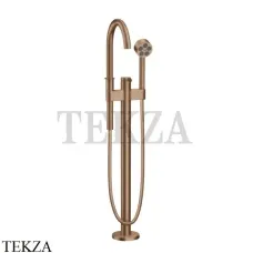 Axor ONE Смеситель для ванны напольный с гарнитуром 48440310, Brushed Red Gold