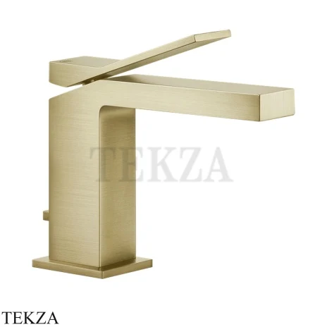 Gessi RETTANGOLO K Смеситель для раковины с донным клапаном 53001-727, Brushed Brass
