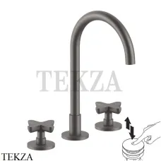 Fantini Icona Classic Смеситель для раковины, с донным клапаном 53P5R007, Matt Gun Metal PVD