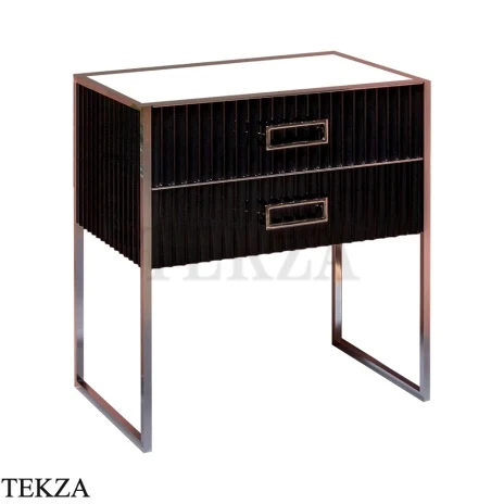 ARMADI ART MONACO Тумба под раковину 80 см 867-080-BCR, BLACK (чёрный глянец), хром