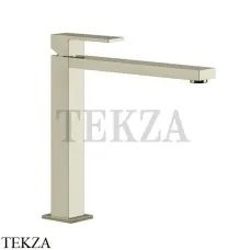 Gessi Rettangolo Смеситель для раковины длинный излив, без сливного гарнитура 11924-720, Nickel PVD