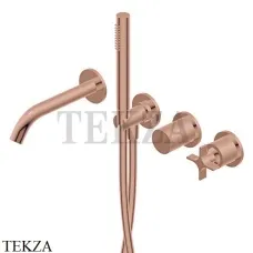 Ritmonio Diametro35 Cross Смеситель для ванны, внешняя часть PR53EC201 F33, Brushed Rose Gold