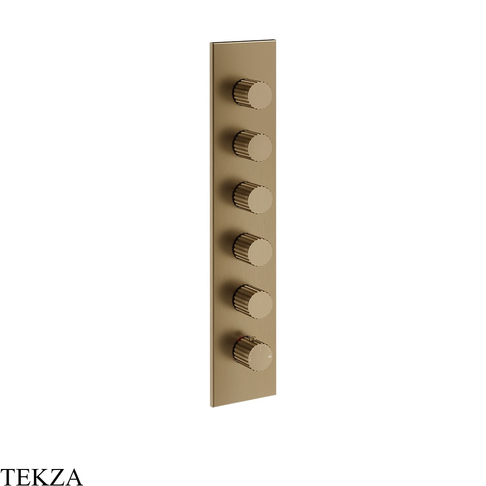 Gessi Incastri Термостат для душа 5 потоков, внешняя часть 75320-791, бронза Deep